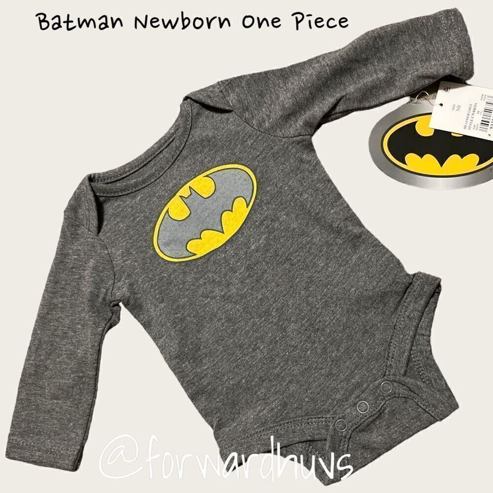 Batman Newborn Long Sleeve Bodysuit Size Newborn